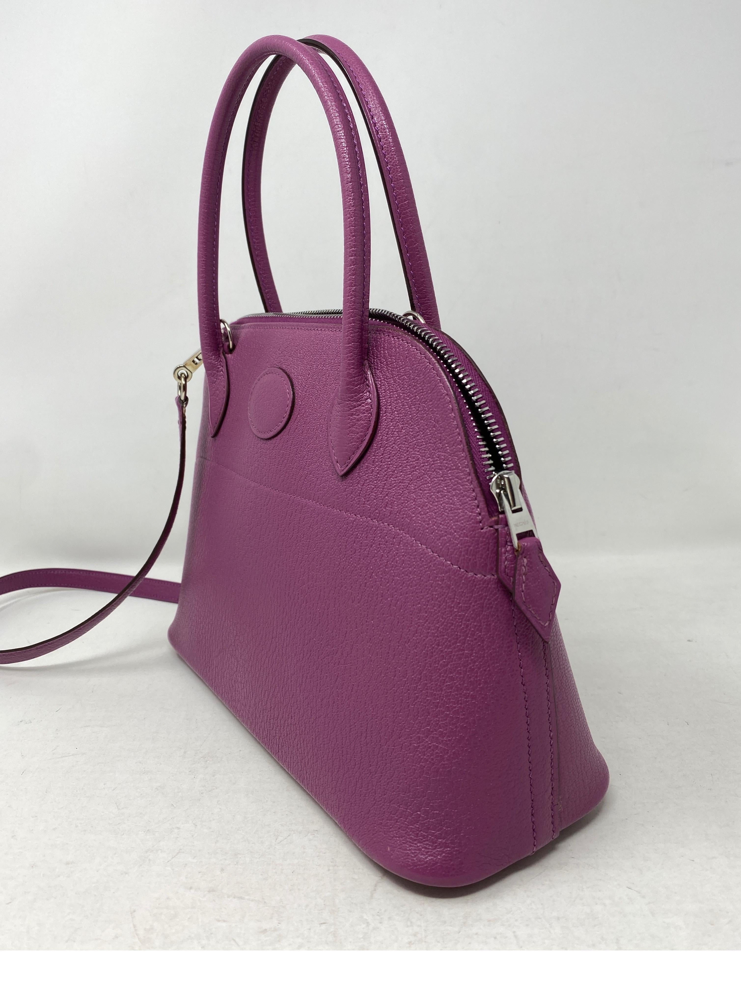 Hermes Bolide 27 Purple Bag In Excellent Condition In Athens, GA