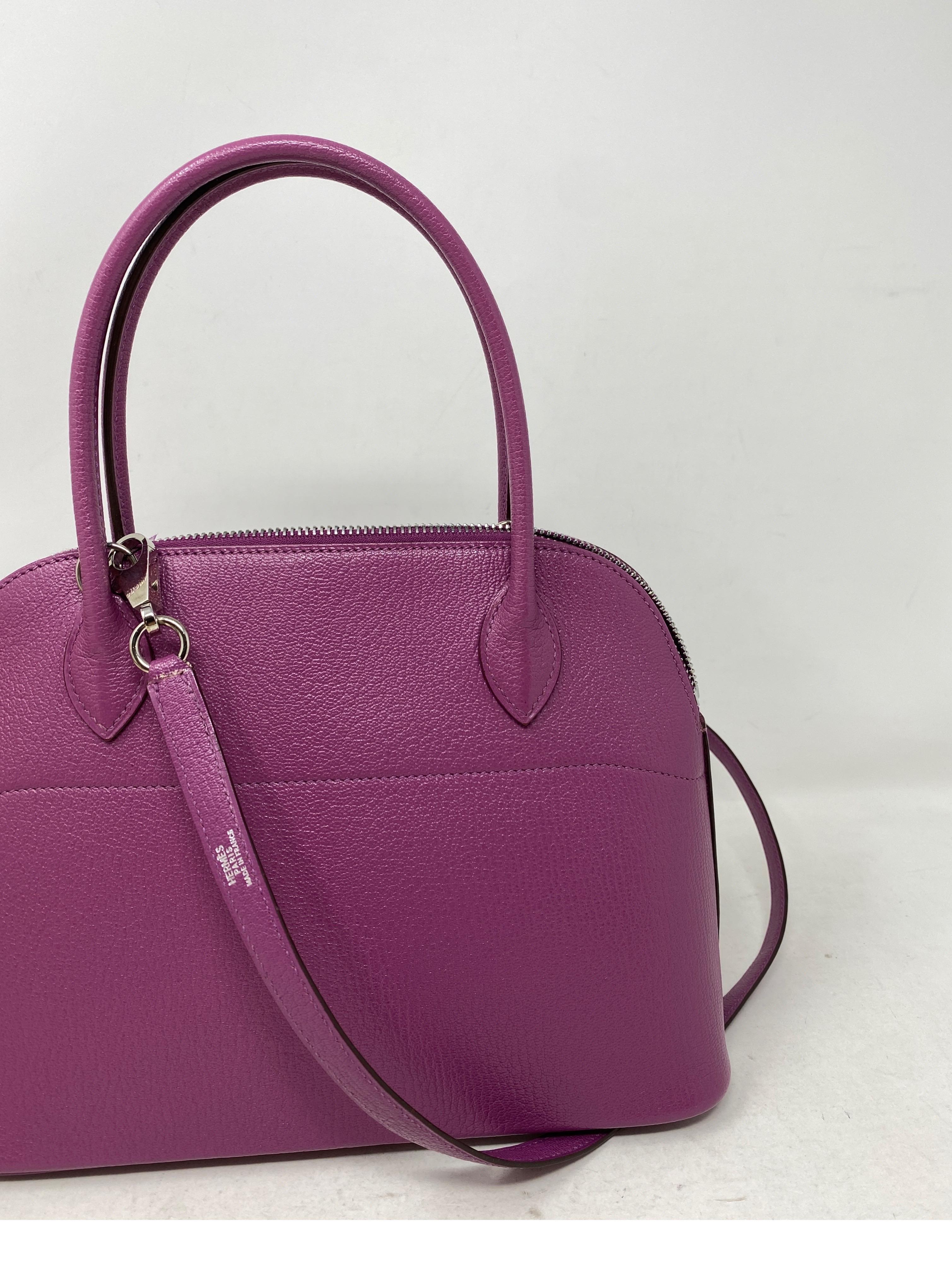 Women's or Men's Hermes Bolide 27 Purple Bag