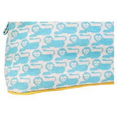 Hermes Bolide 30 Animaux Canvas Lion Print Pouch