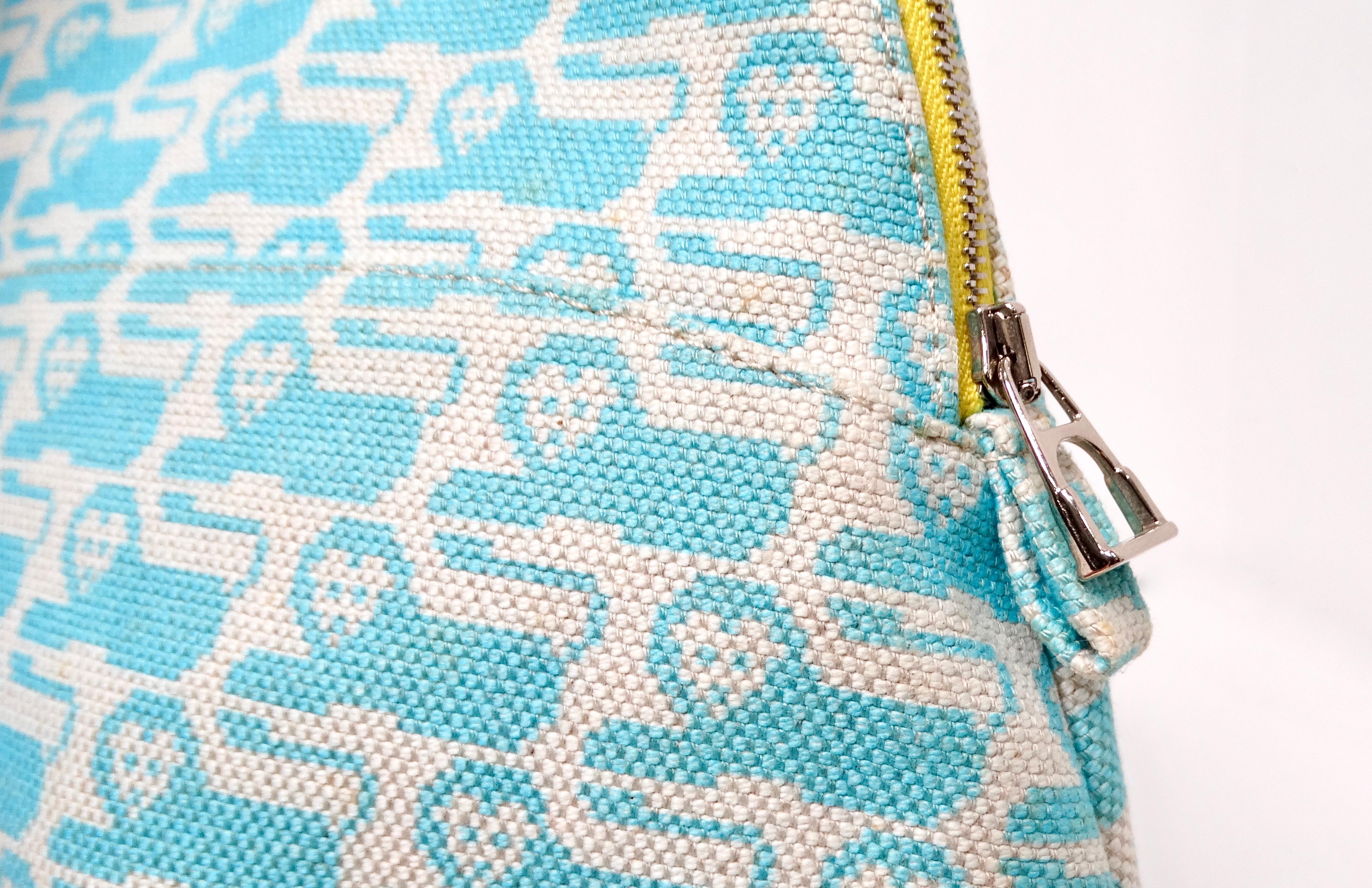 Hermes Bolide 30 Animaux Segeltuch Löwe Druck Tasche im Zustand „Gut“ im Angebot in Scottsdale, AZ
