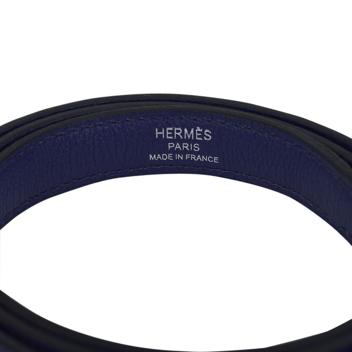 Hermes Bolide 31 Bleu Saphir Novillo Leather Palladium Hardware 8