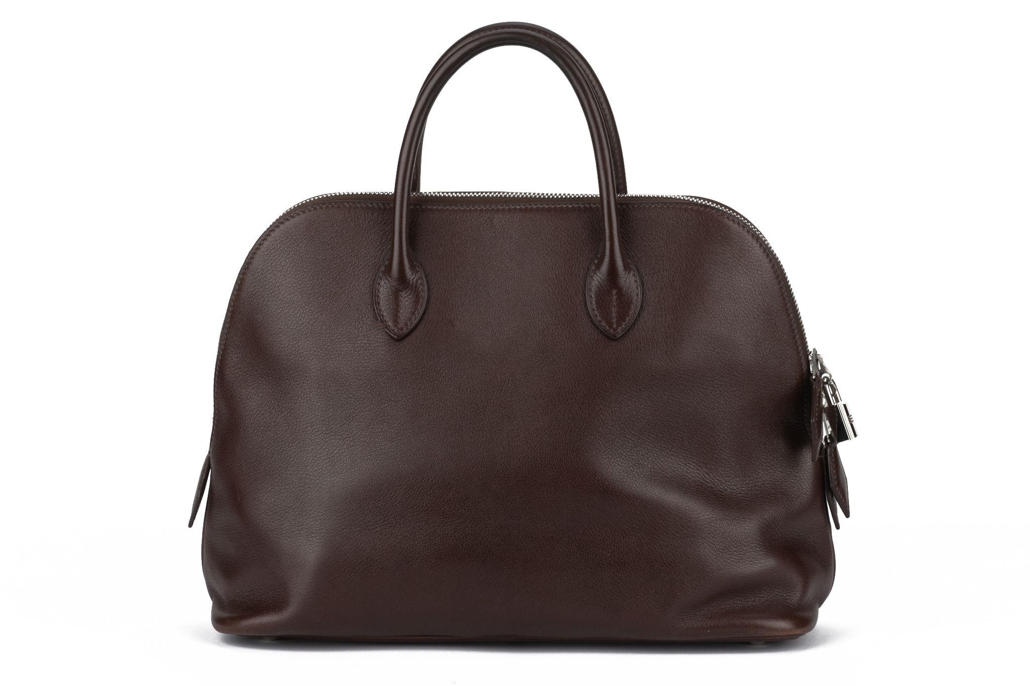  Hermès Bolide 31 Cacao Swift Palladium Unisexe 