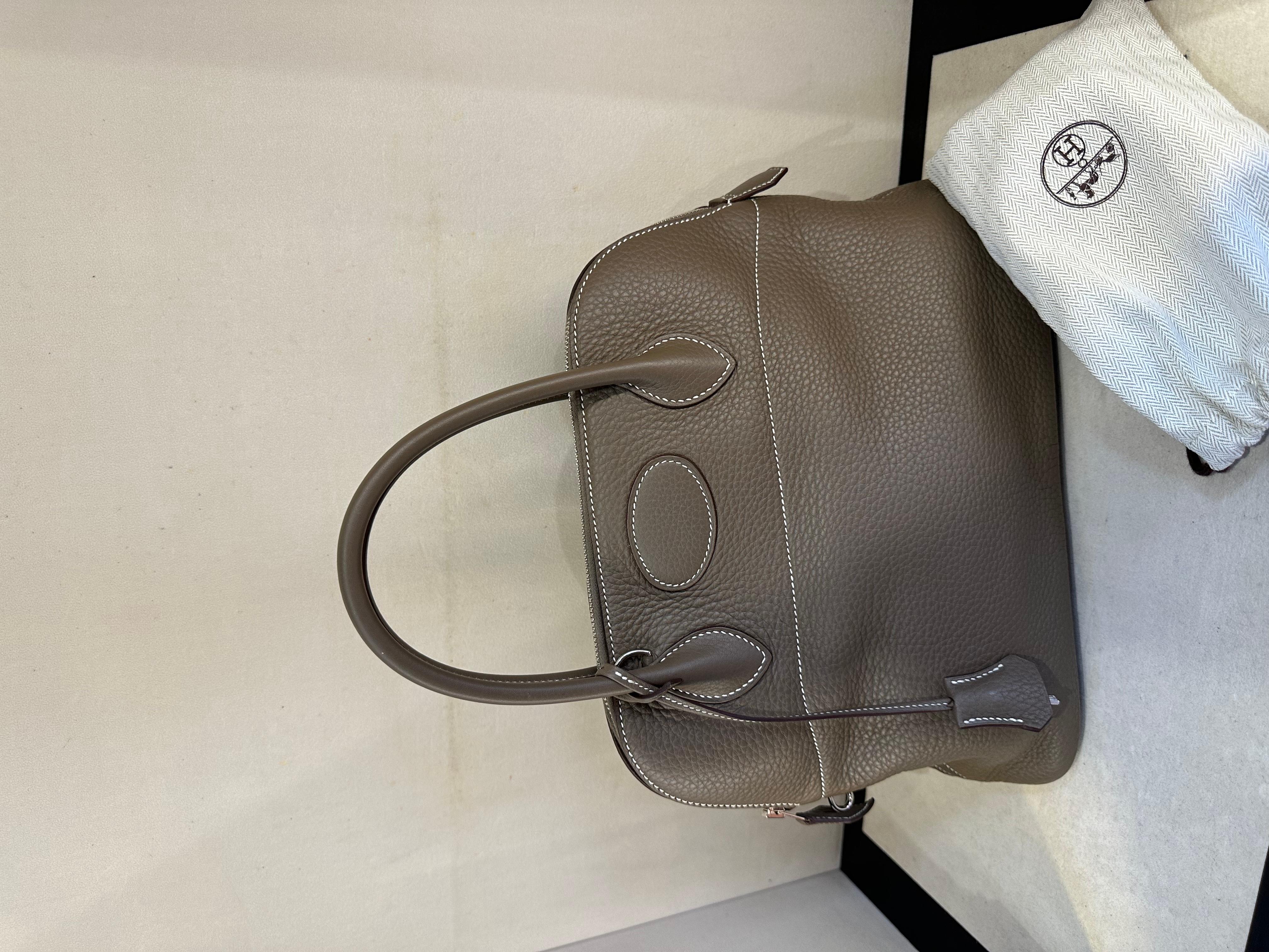 Hermes Bolide 31 Etoupe Clemence bag For Sale at 1stDibs