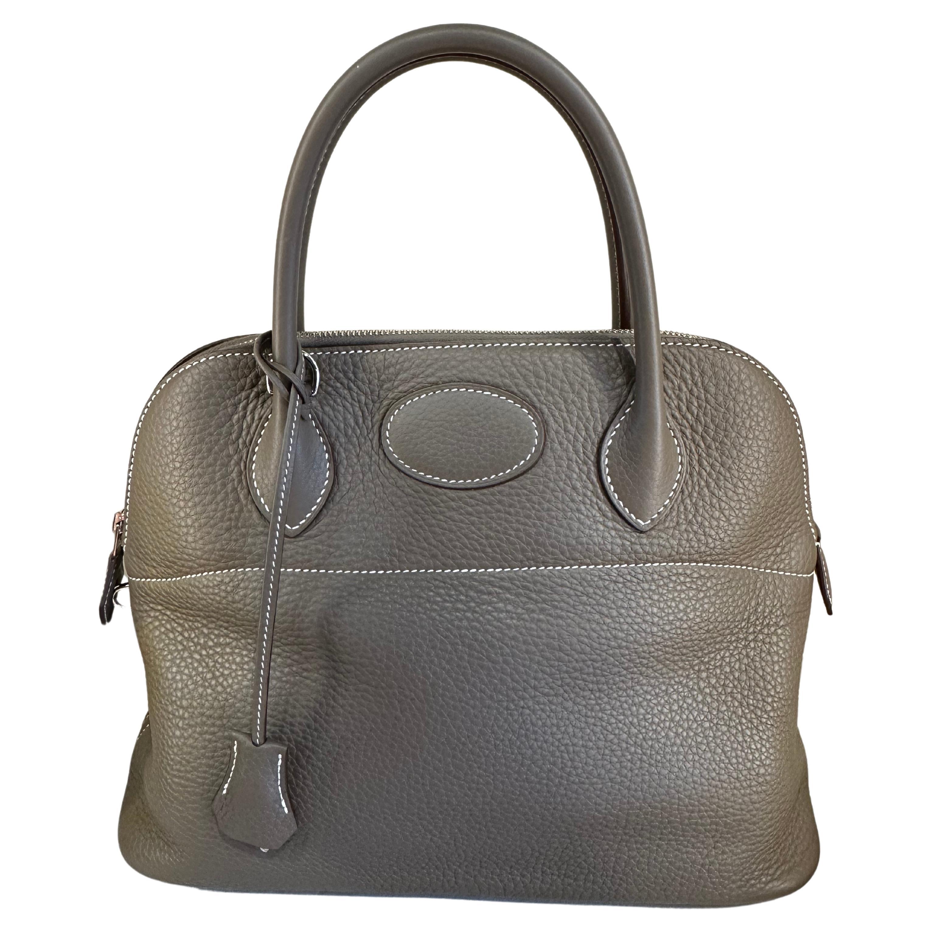 Hermes Bolide 31 Etoupe Clemence bag For Sale at 1stDibs