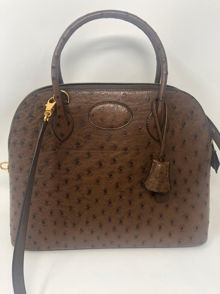 Hermes Bolide ostrich handbag - ShopStyle Shoulder Bags