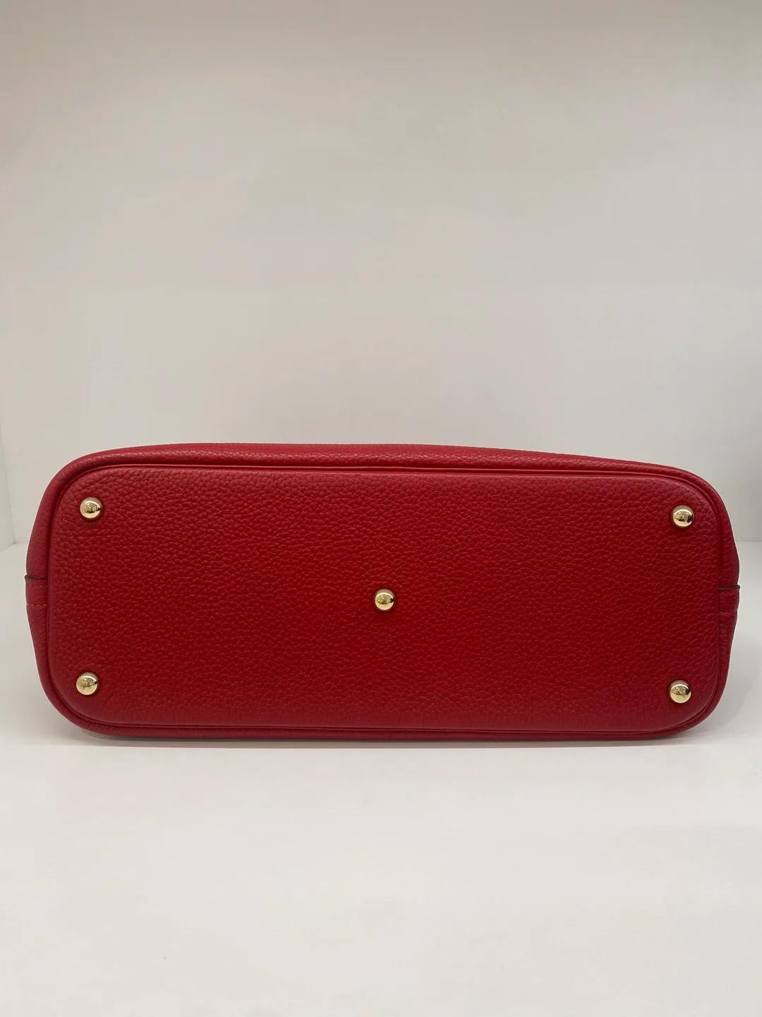 Hermes Bolide 35 - Rouge Casaque GHW In Good Condition In Double Bay, AU