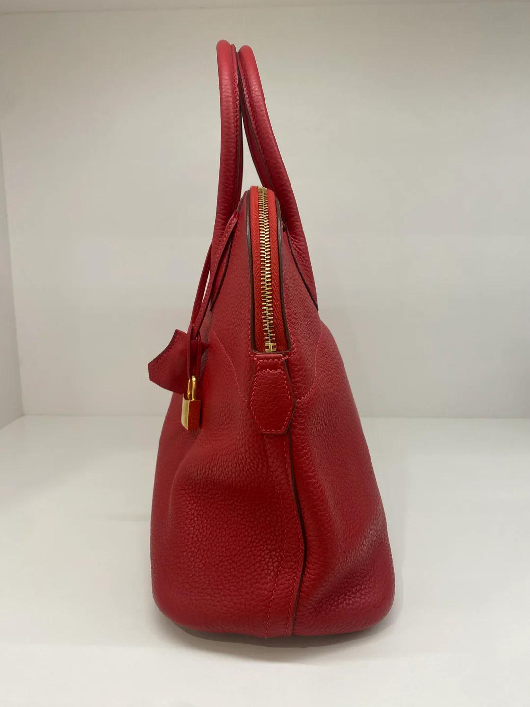 Hermes Bolide 35 - Rouge Casaque GHW 1