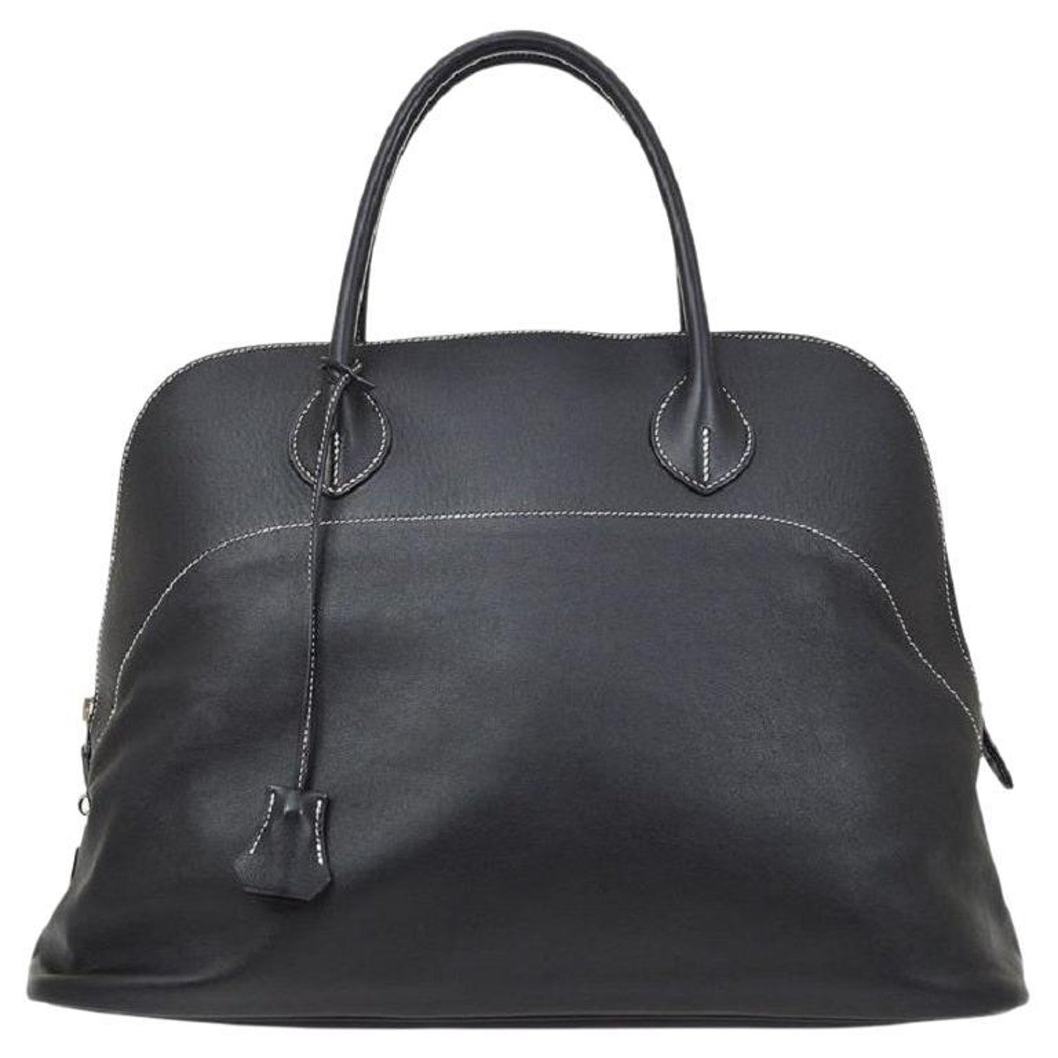 Hermes Bolide Bag Canvas with Leather 45 For Sale at 1stDibs