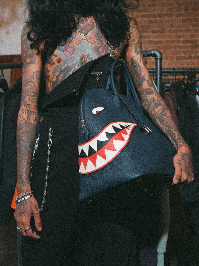 Hermès Bolide 40 Shark Indigo Blue Togo Unisex Bag Palladium Hardware For Sale 10
