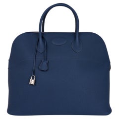 Hermes Bolide 45 Men's Bag Blue de Prusse Togo Weekender New w/Box