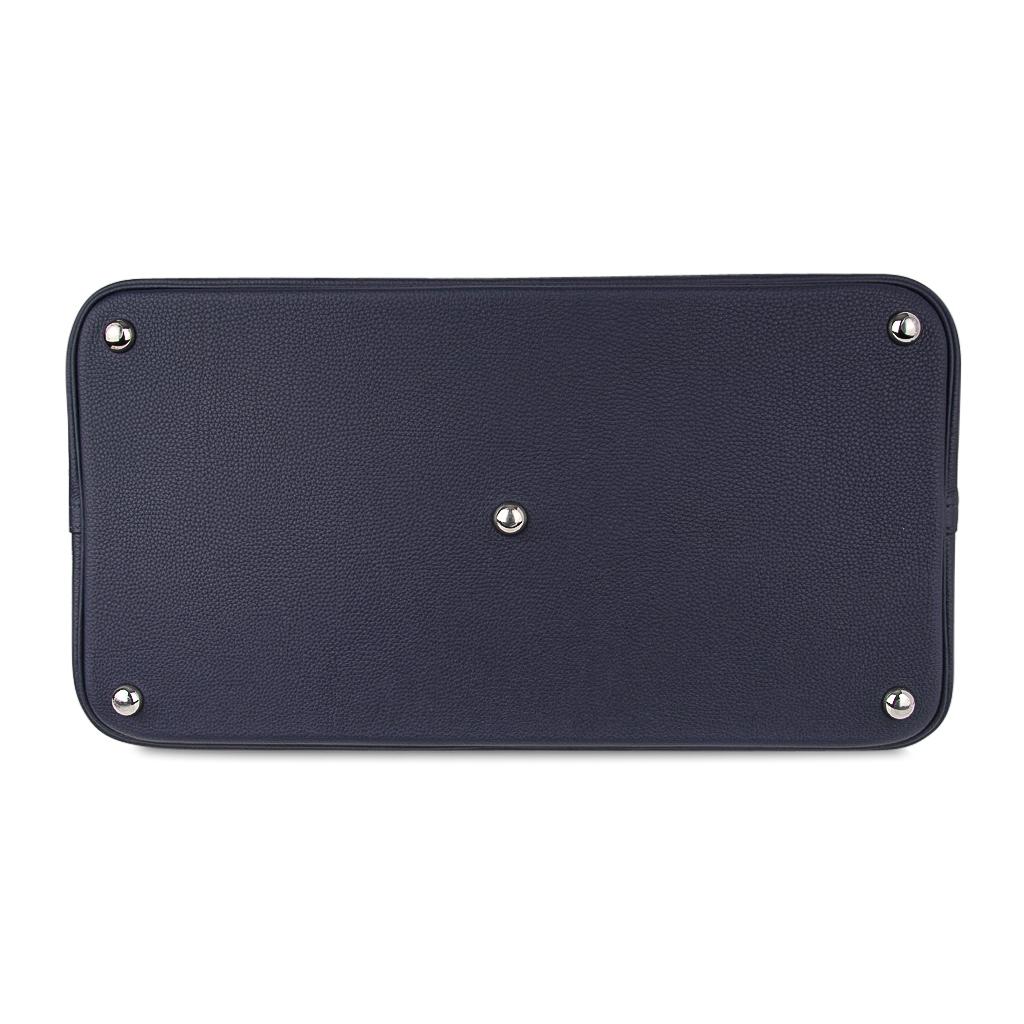 Hermes Bolide 45 Men's Bag Runway Shark Monster Blue Indigo Limited Edition 4