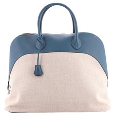 Hermès - Sac Bolide en toile avec cuir 45
