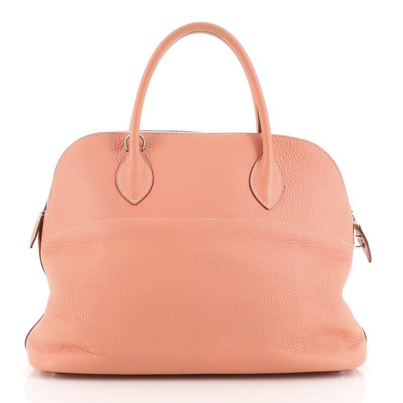 Orange Hermes Bolide Bag Clemence 35