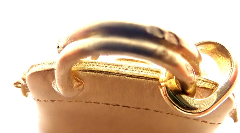 Hermes Bolide 18K Yellow Gold Bag Purse Charm Pendant