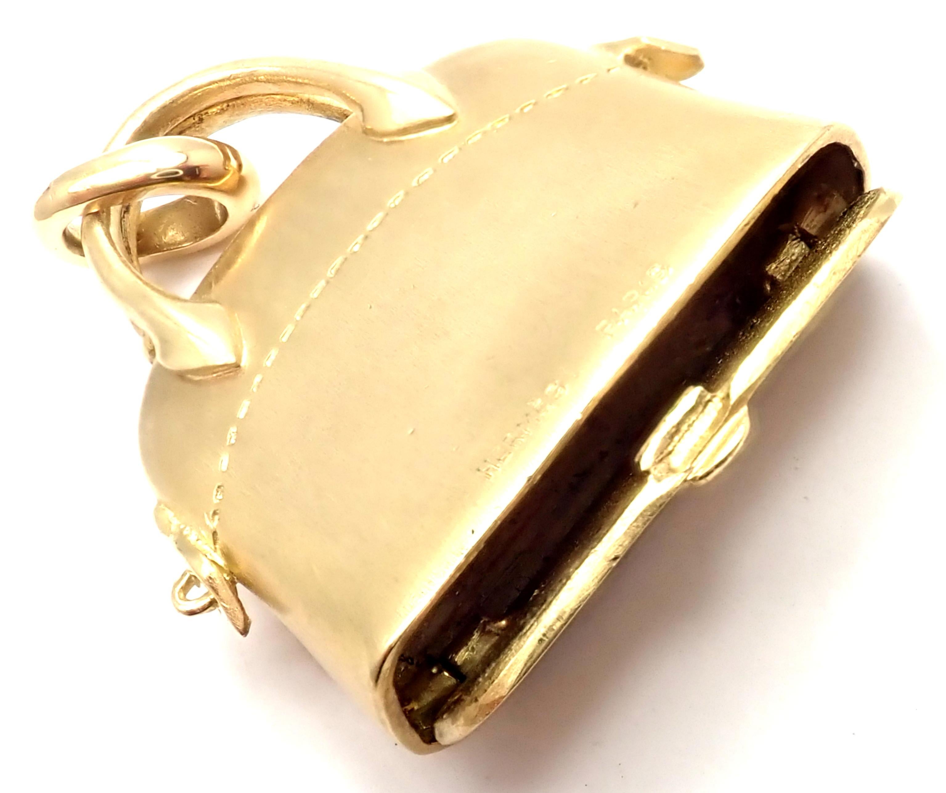 Hermès Bolide Bag Purse Large Yellow Gold Charm Pendant 1