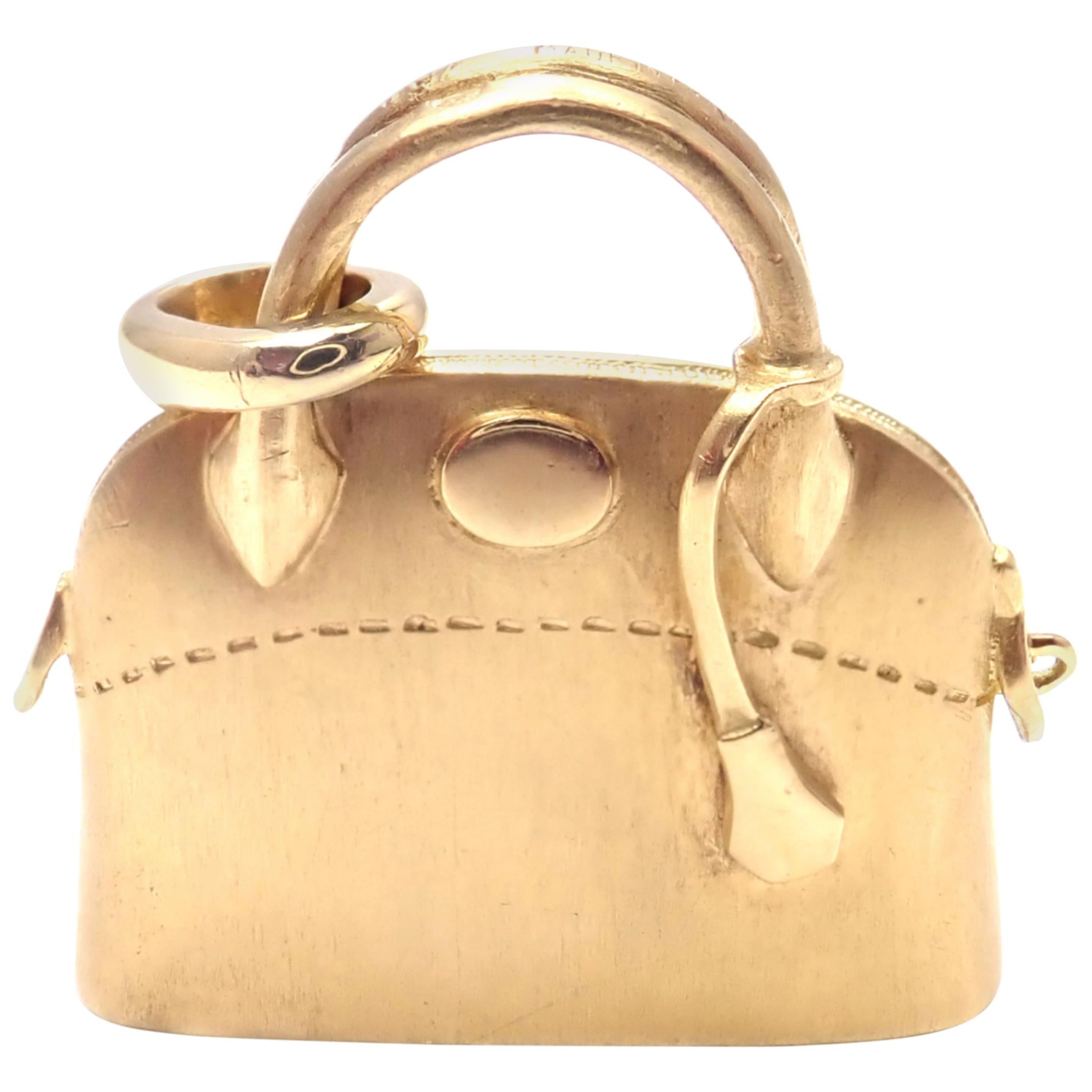 Hermès Bolide Bag Purse Large Yellow Gold Charm Pendant