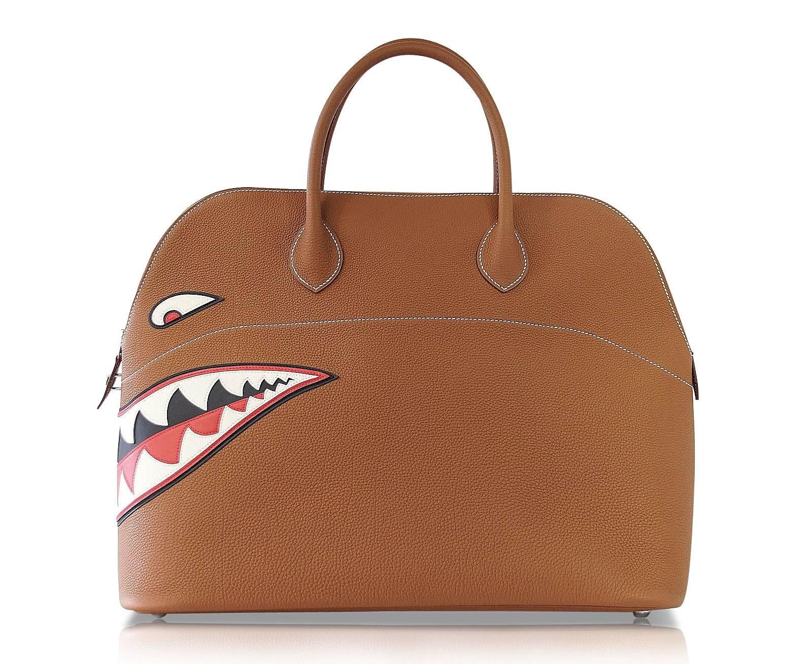 Hermes Bolide Bag Shark Monster Bolide Gold Palladium Limited Edition In New Condition In Miami, FL