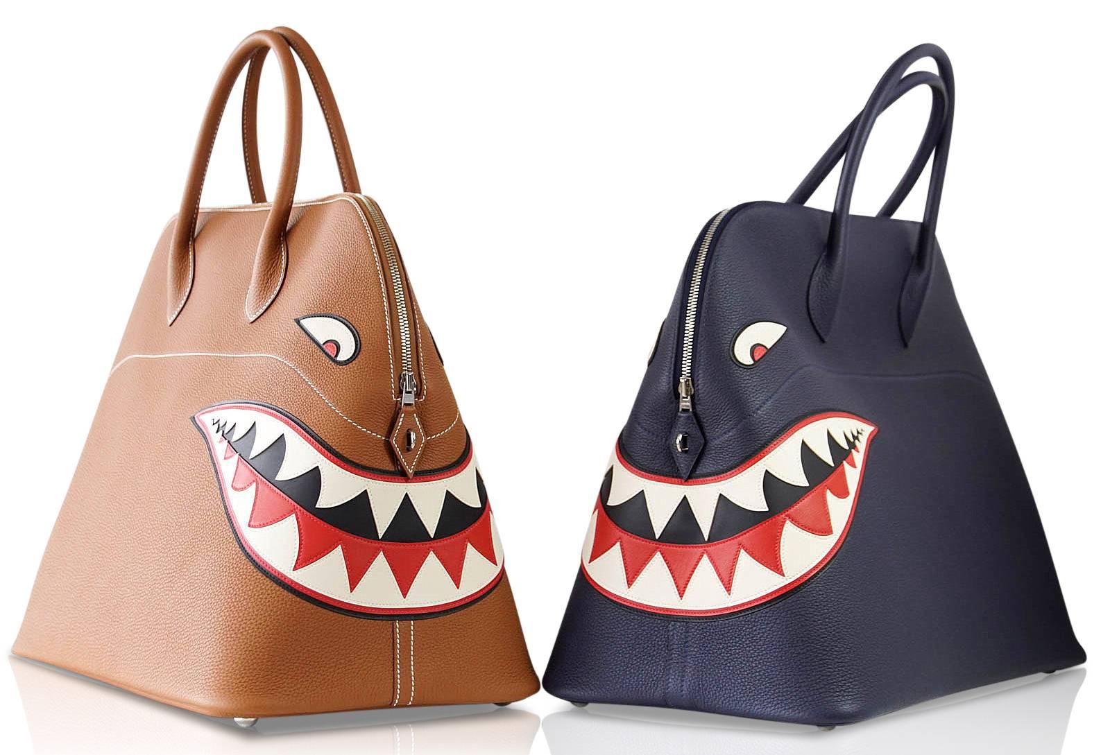 Women's or Men's Hermes Bolide Bag Shark Monster Bolide Gold Palladium Limited Edition