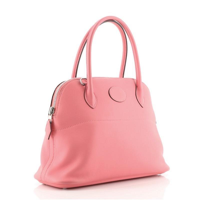 Pink Hermes Bolide Bag Swift 27