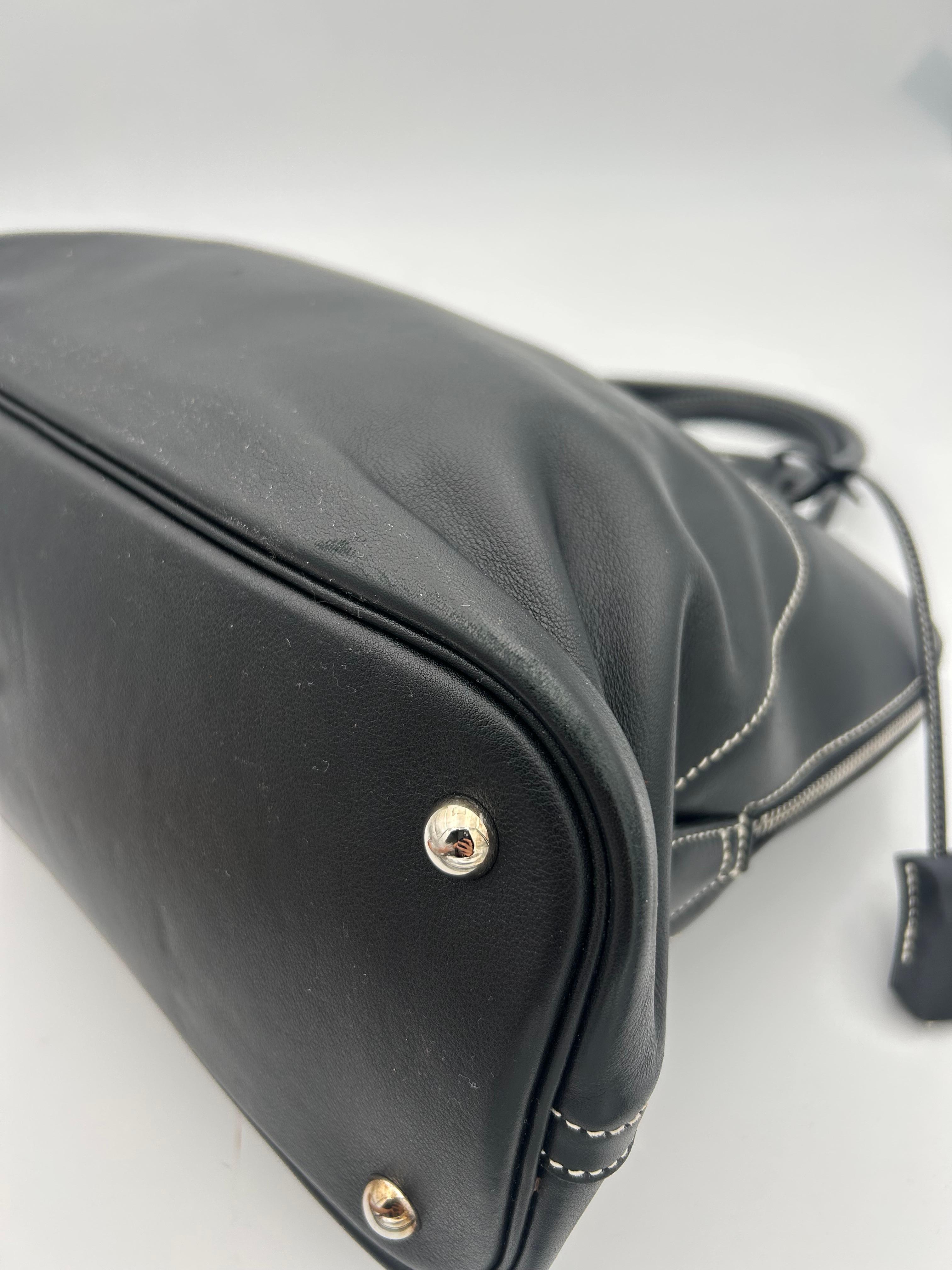 Hermès Bolide Black Sikkim Leather 35cm 2010 For Sale 6