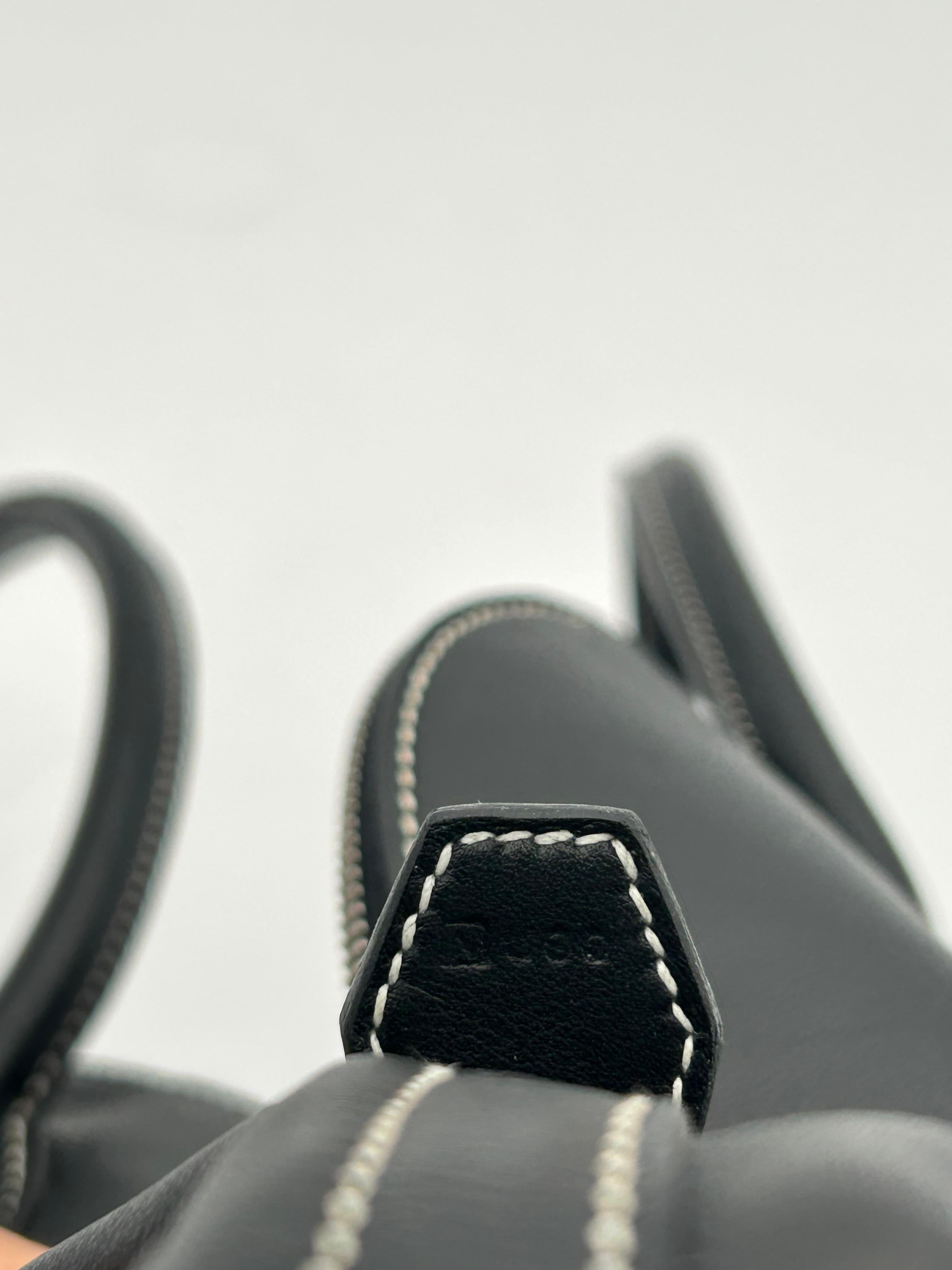 Hermès Bolide Black Sikkim Leather 35cm 2010 For Sale 12