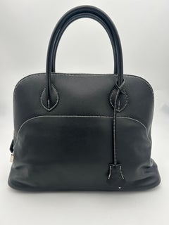 Hermès Bolide Black Sikkim Leather 35cm 2010