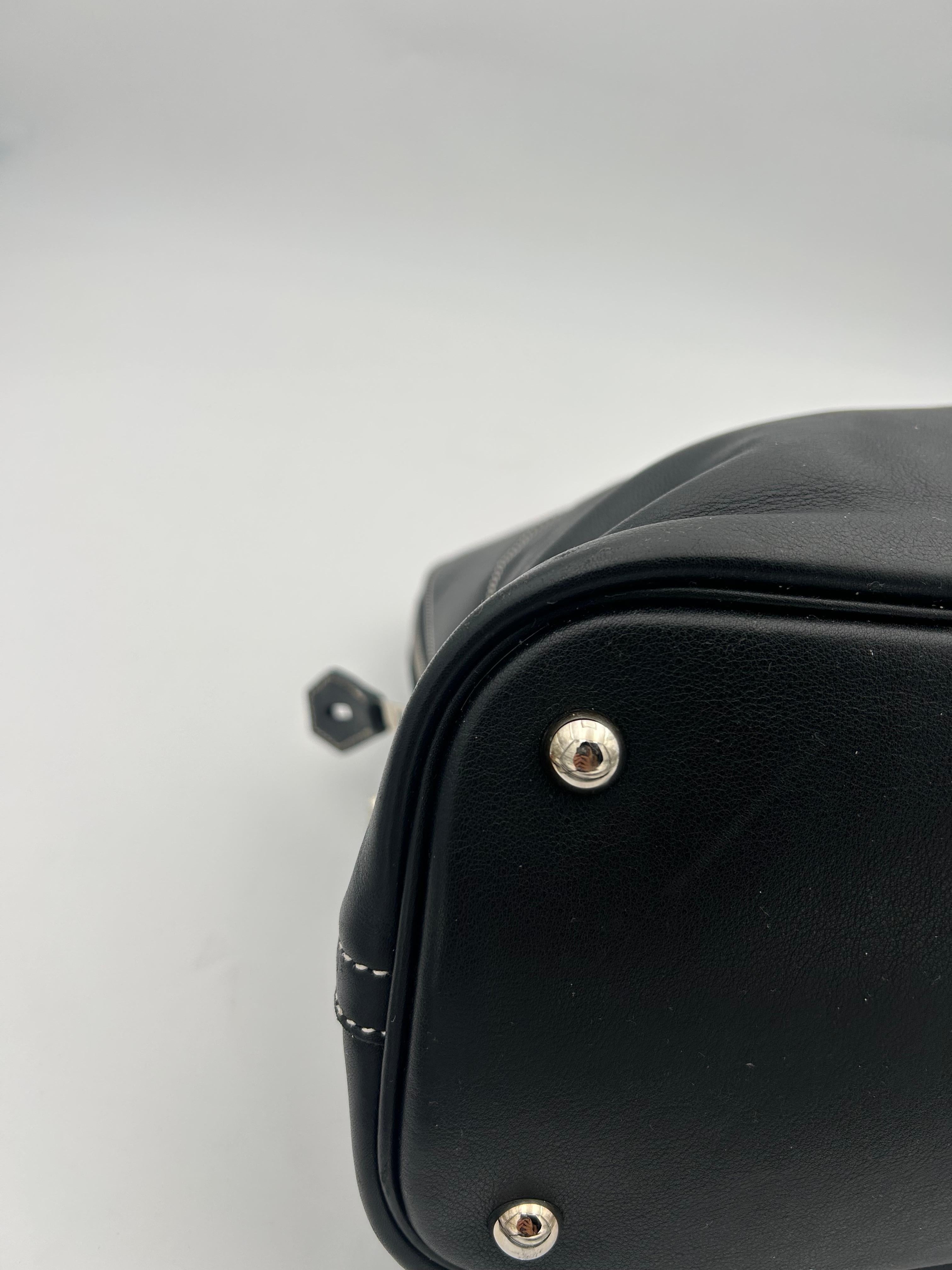 Hermès Bolide Black Sikkim Leather 35cm 2010 For Sale 5