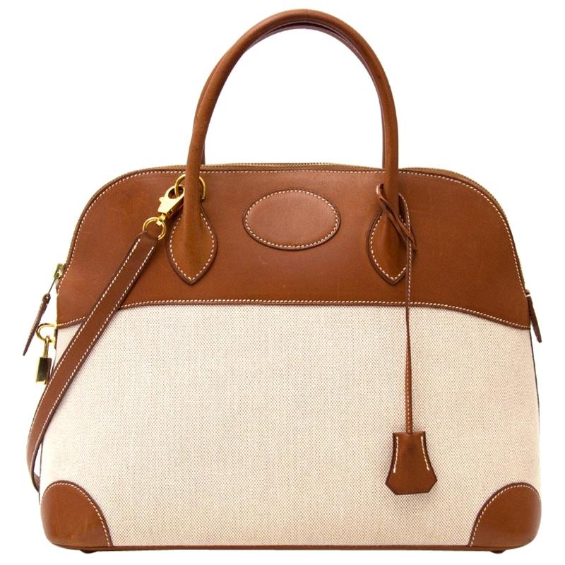 Hermès Bolide Canvas / Barenia Bag 35