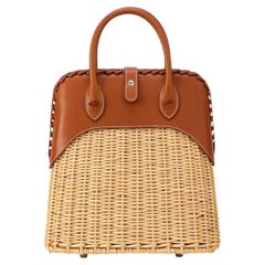 Hermès Bolide Gold Osier Barenia Calfskin Palladium Hardware