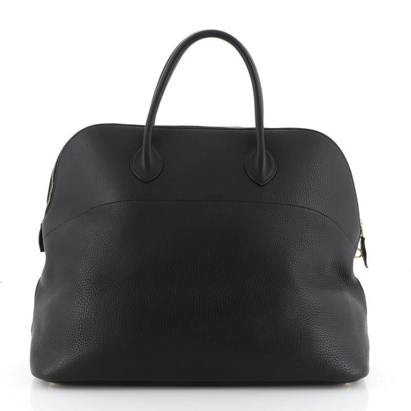 Black Hermes Bolide Handbag Clemence 45 