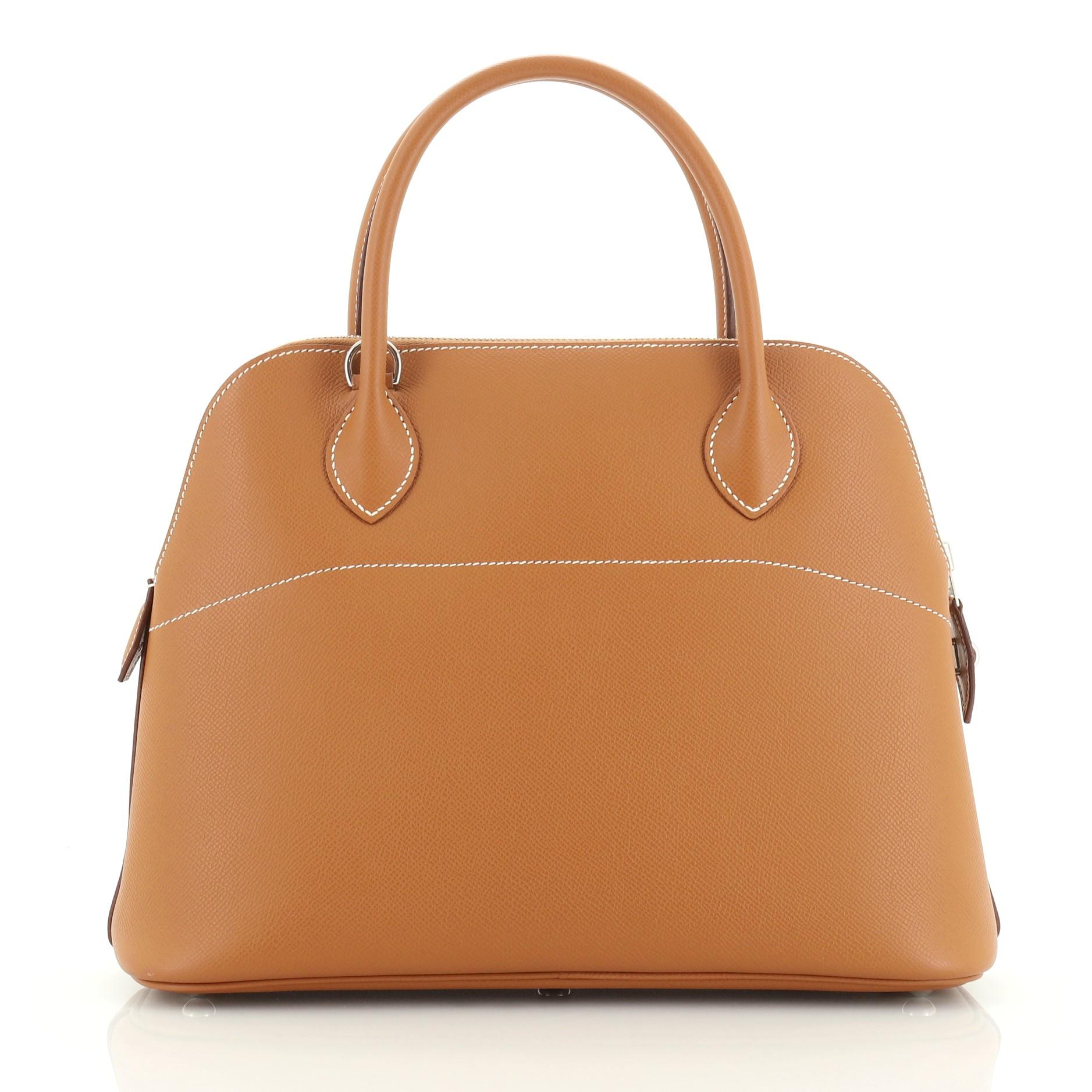 Orange Hermes Bolide Handbag Epsom 31