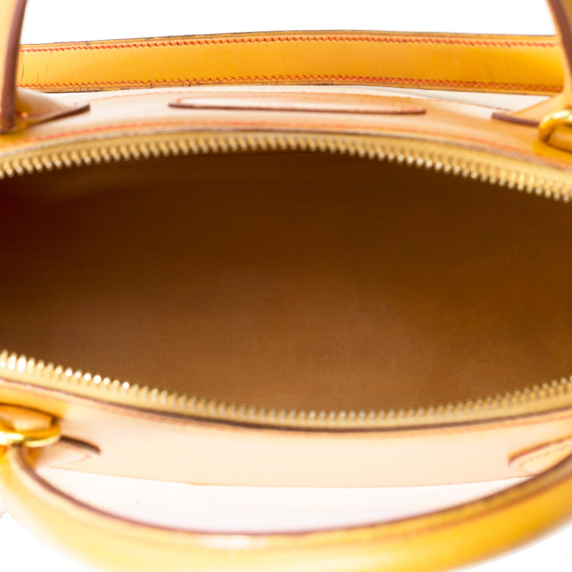 Hermes Bolide Handtaschenarmband aus beigem Segeltuch und goldenem Vache naturelle Leder in Beige, GHW im Angebot 4