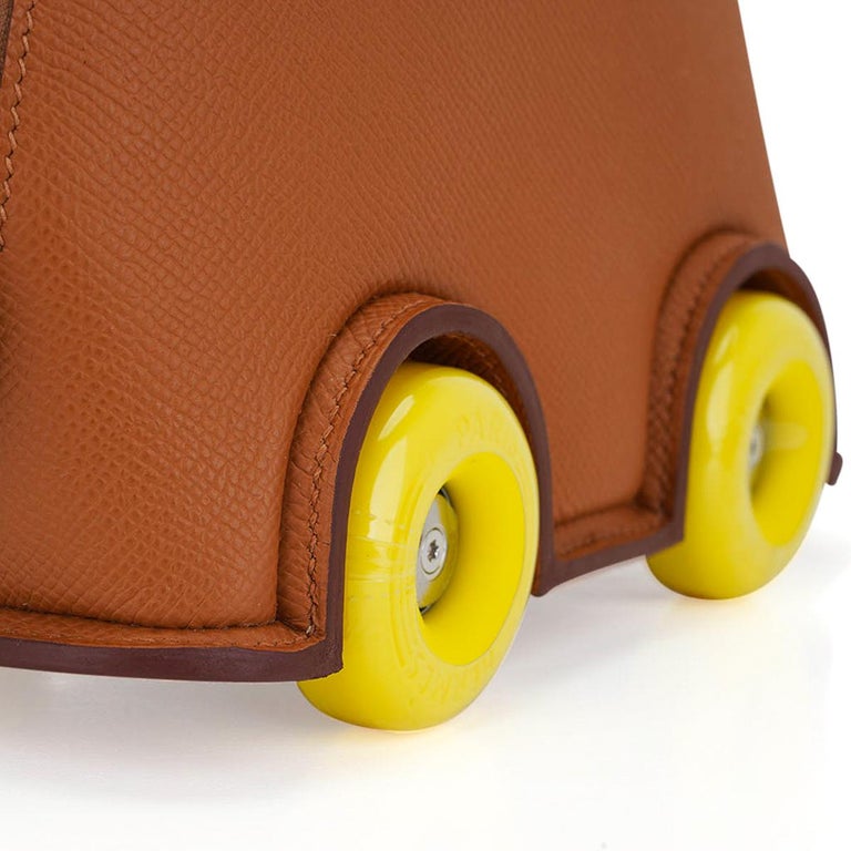 Hermes Limited Edition Mini Bolide 1923 Bag On Wheels in Gold Togo