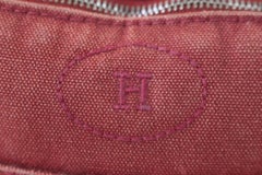 Hermès Bolide Pouch 3hj0111 Red Canvas Clutch