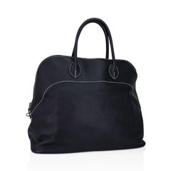 Hermes Limited Edition Bolide Relax (Mou) 45 Black Sikkim Leather Bag