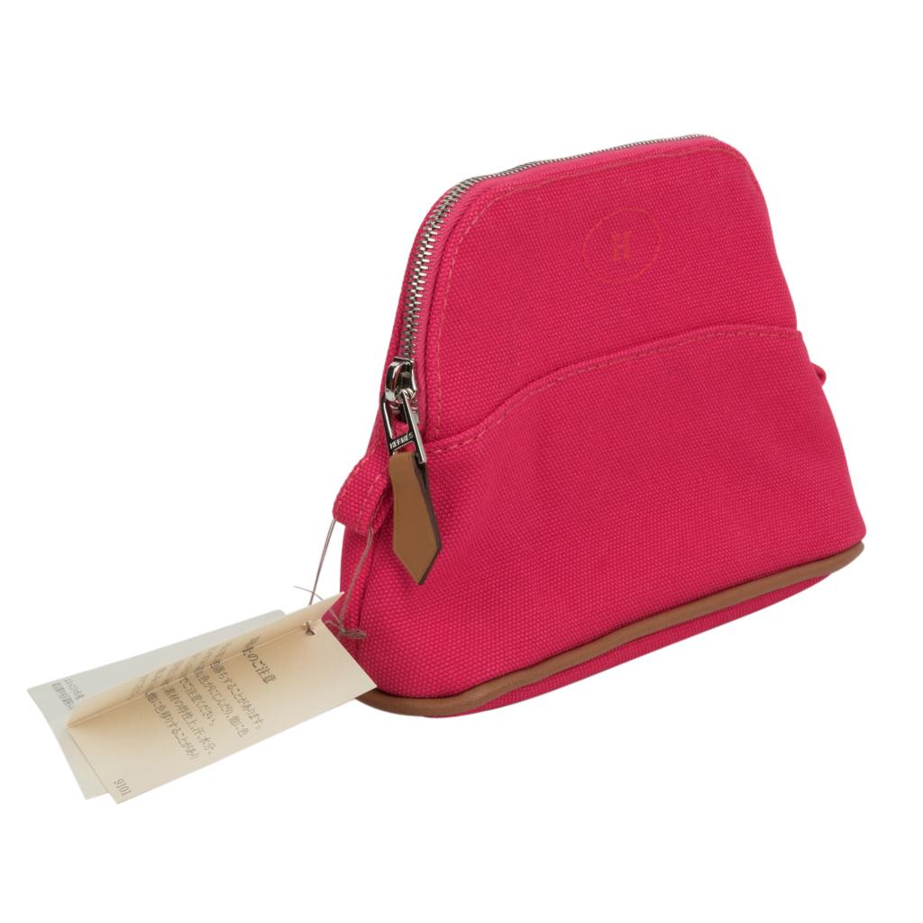 Red Hermes Bolide Travel Case Mini Mini Model Hibiscus New