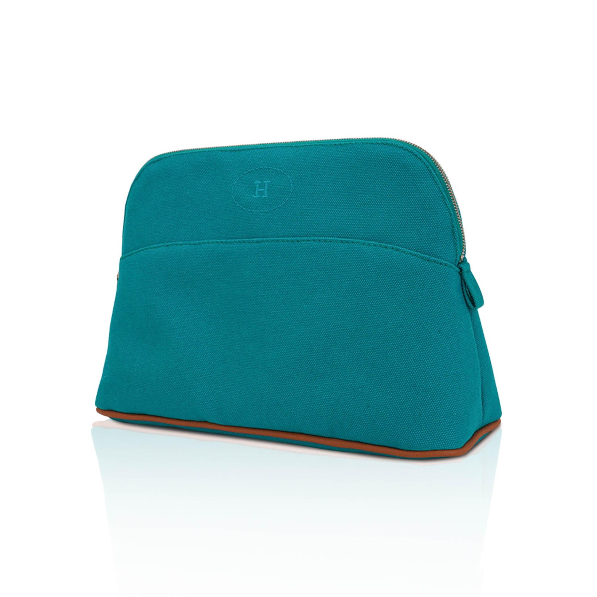 Hermes Bolide Travel Case Vert Verone Medium Model In New Condition For Sale In Miami, FL