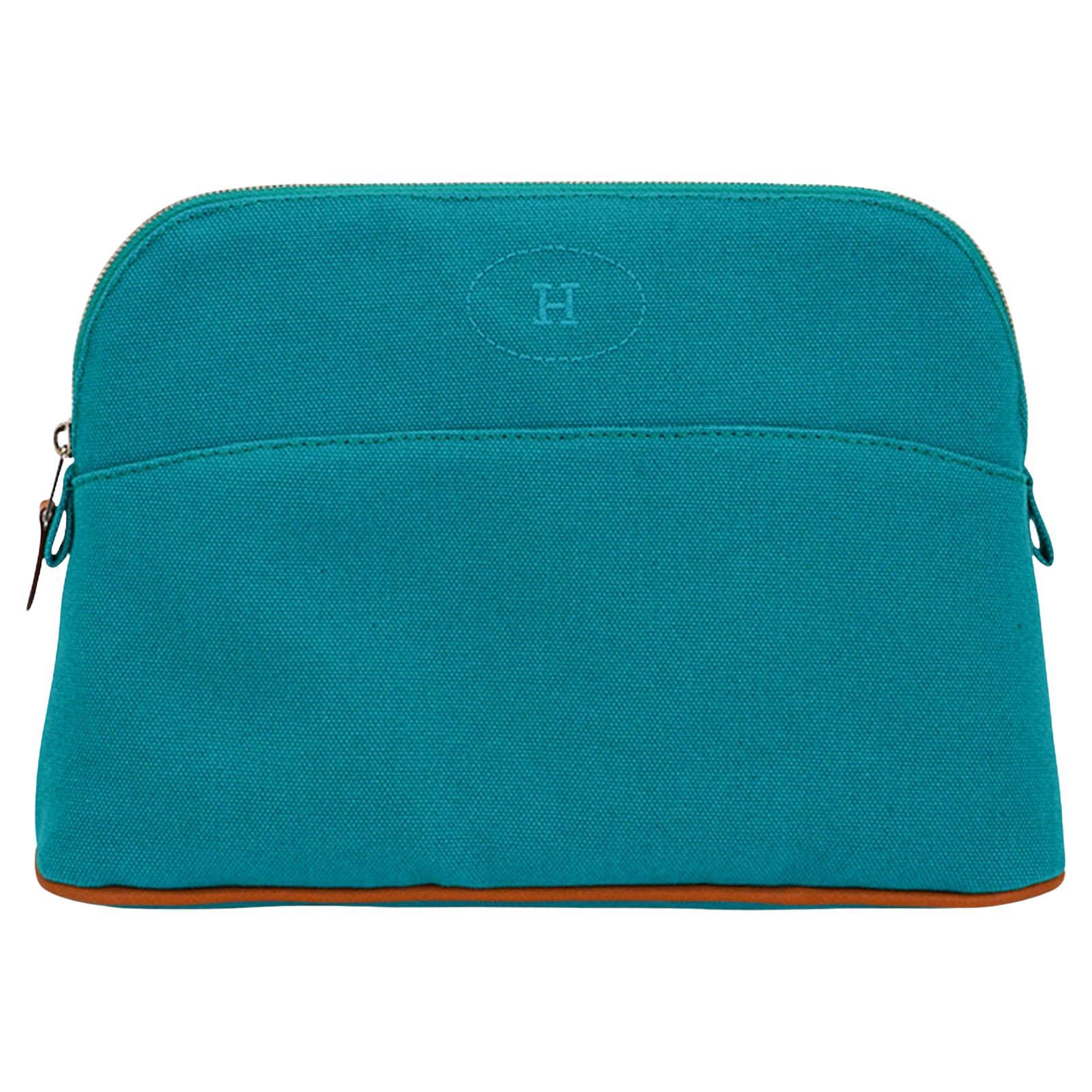 Hermes Bolide Travel Case Vert Verone Medium Model For Sale