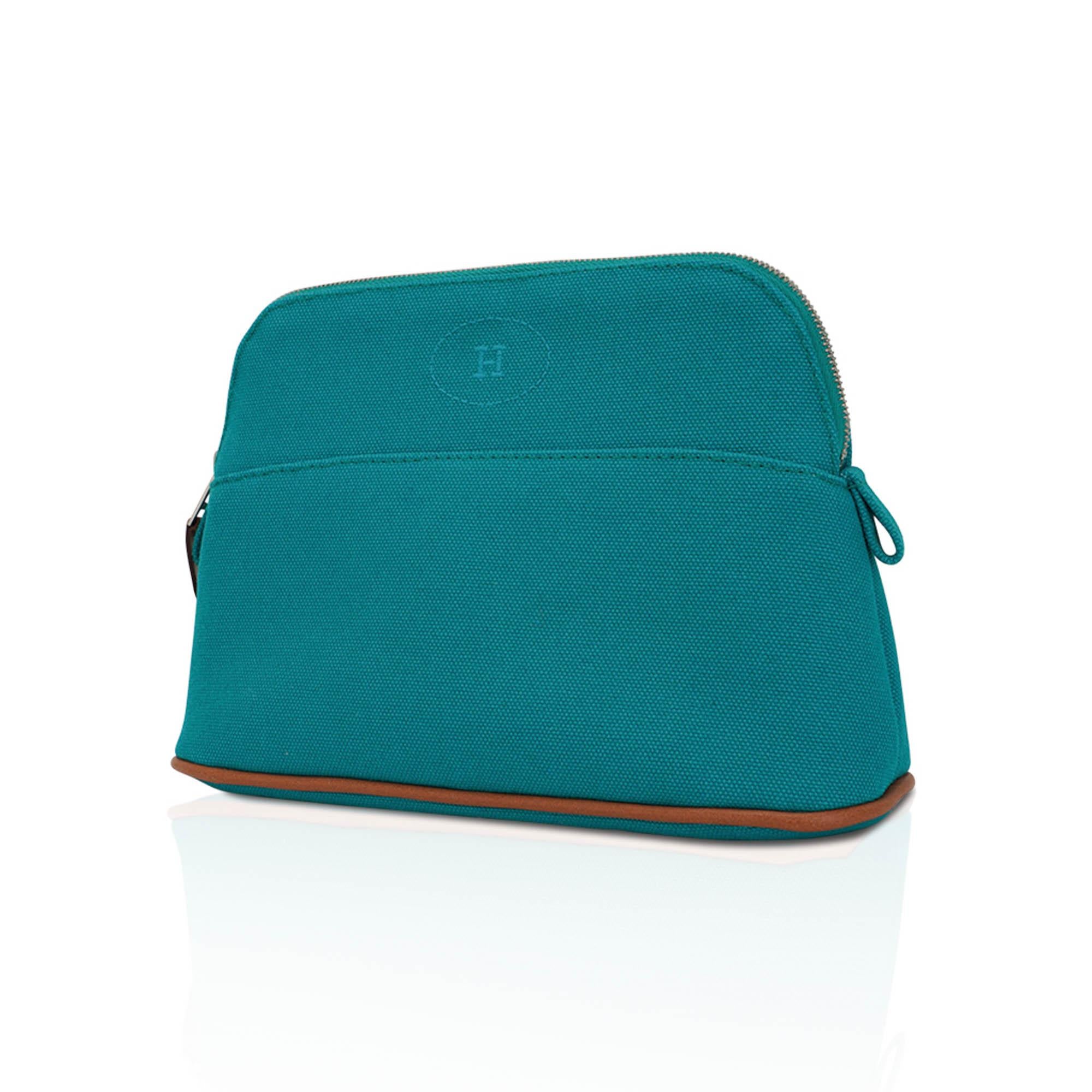 Hermes Bolide Travel Case Vert Verone Mini Model In New Condition For Sale In Miami, FL