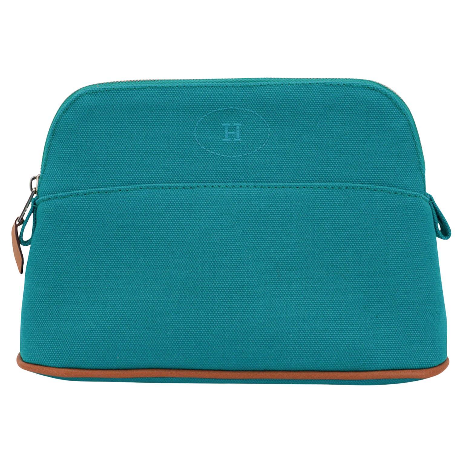 Hermes Bolide Travel Case Vert Verone Mini Model For Sale