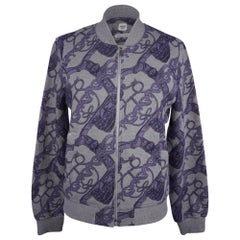 Hermes Bomber Giacca Track Jacket Gris Bleute 42 / 8