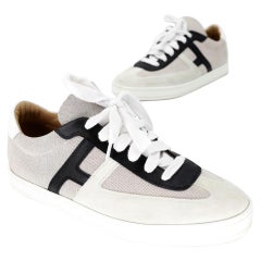 Hermes Boomerang sz 42.5 Canvas Low Top  Sneakers HM-S0323P-0001