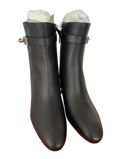 Hermes Stiefel Saint Germain Stiefelette Schwarz 40 Kelly Schnalle Neu