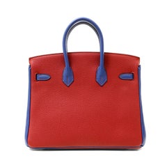 Hermès Bordeaux and Purple Togo Special Edition 25 cm Horseshoe Birkin