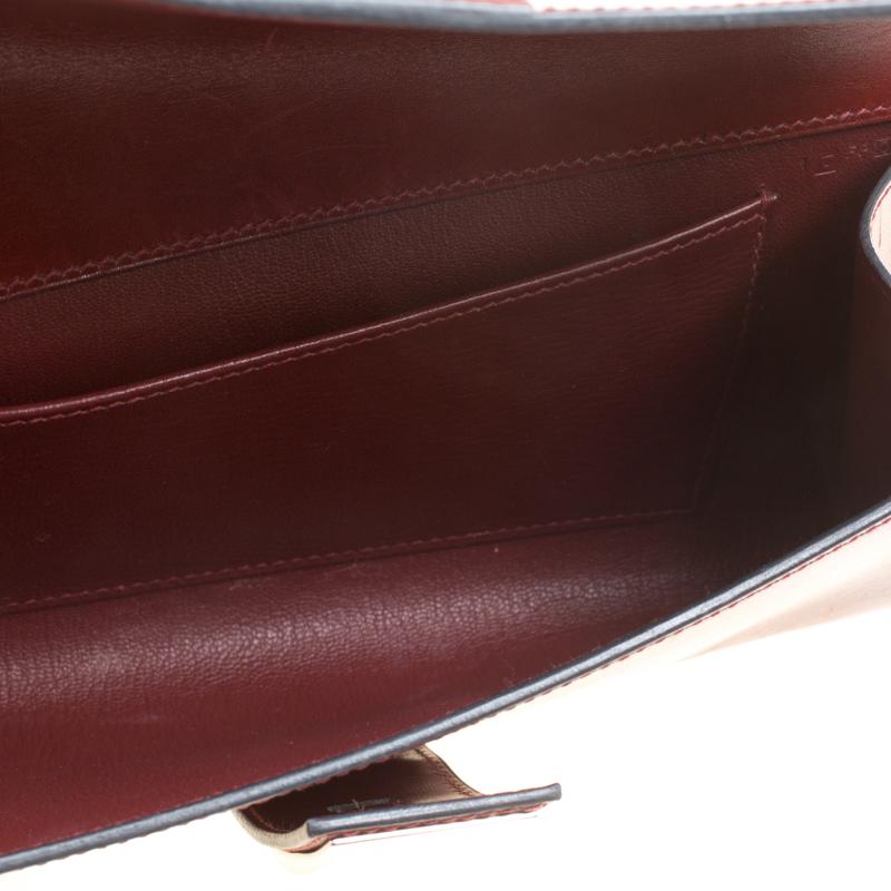 Hermes Bordeaux Box Calf Leather Medor 23 Clutch 5