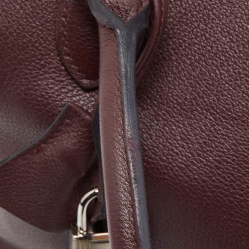 Hermes Bordeaux Evercolor Leather Palladium Finish Toolbox 20 Bag 9