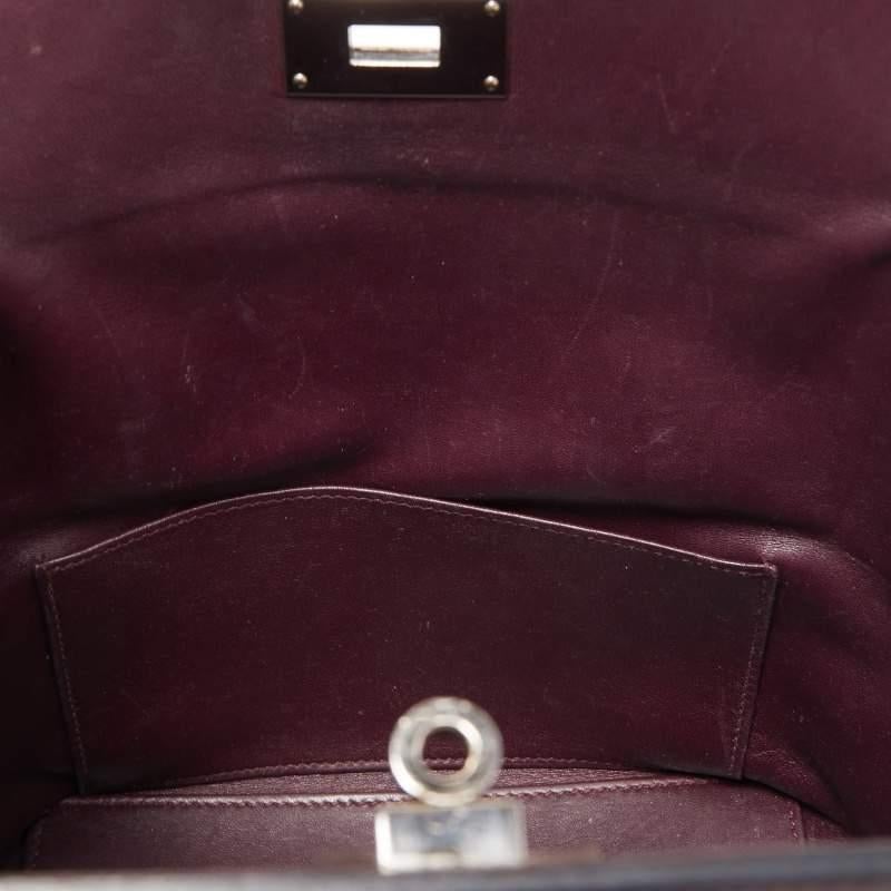 Hermes Bordeaux Evercolor Leather Palladium Finish Toolbox 20 Bag 12