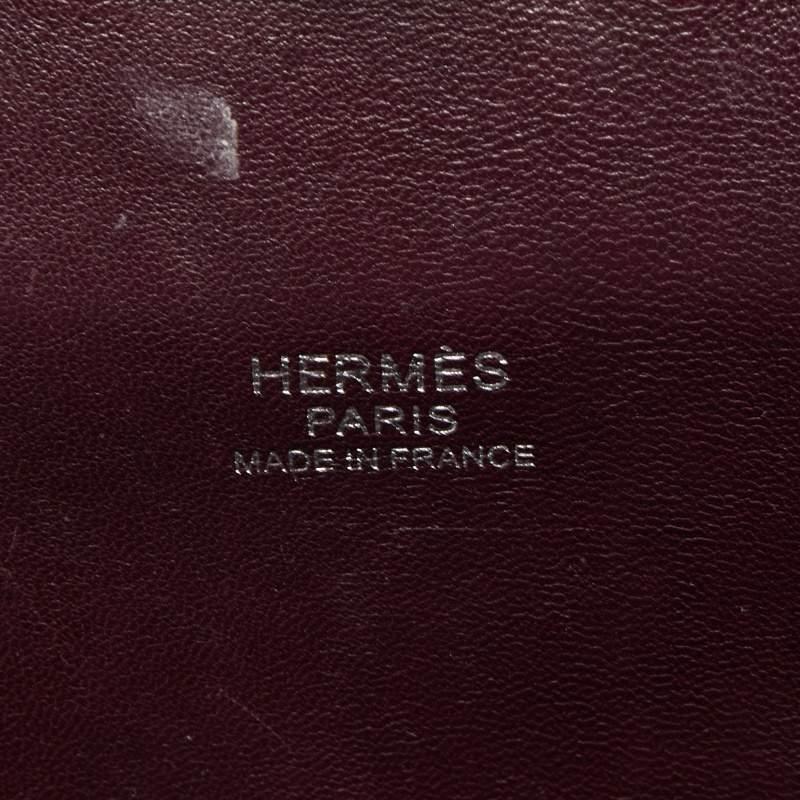 Hermes Bordeaux Evercolor Leather Palladium Finish Toolbox 20 Bag 15