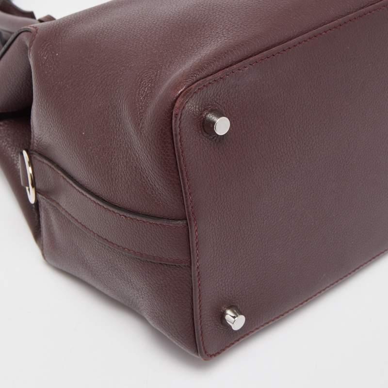 Hermes Bordeaux Evercolor Leather Palladium Finish Toolbox 20 Bag 4