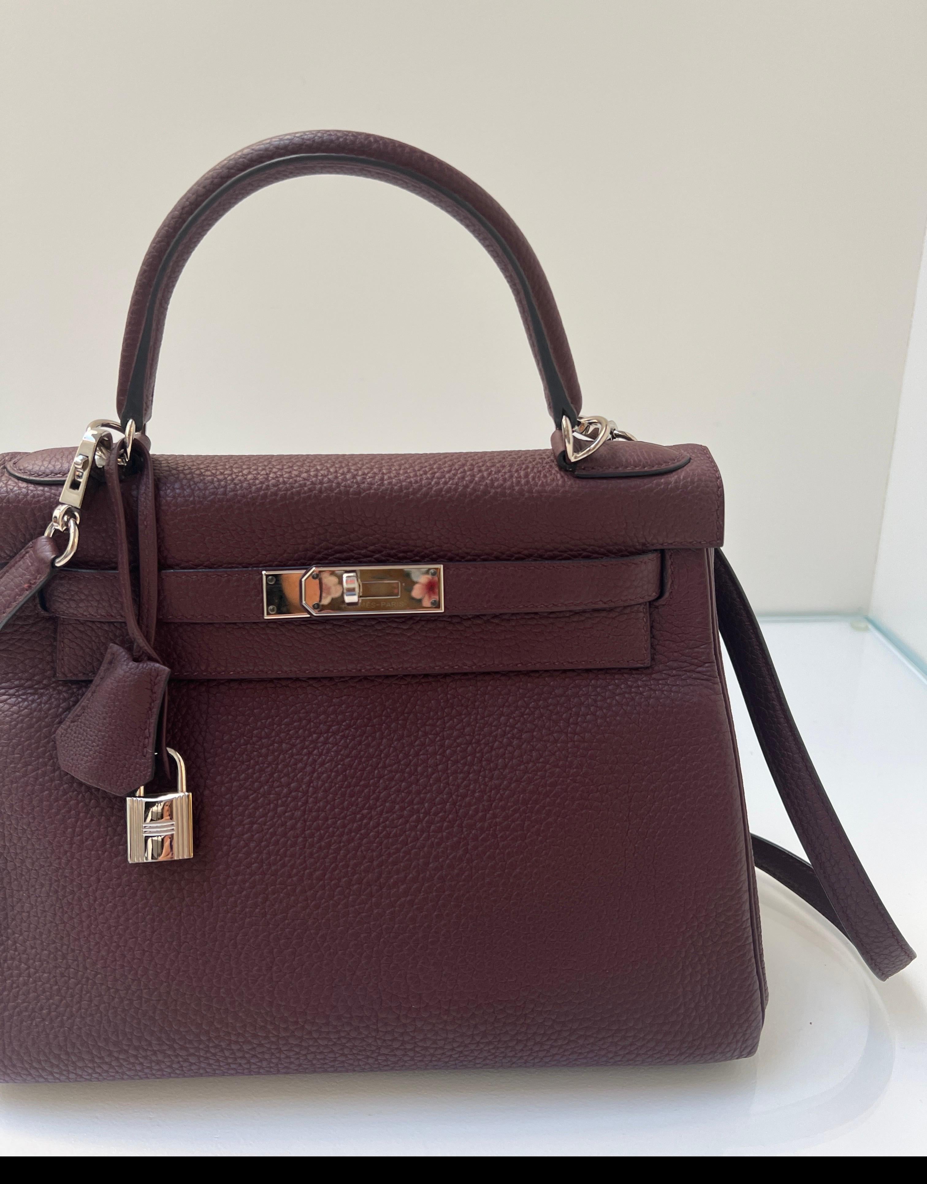 Hermes Bordeaux Kelly 28 Bag For Sale 6